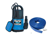Load image into Gallery viewer, Clarke CSE 400A Submersible Pump with 10m Layflat Hose & Jubilee Clip